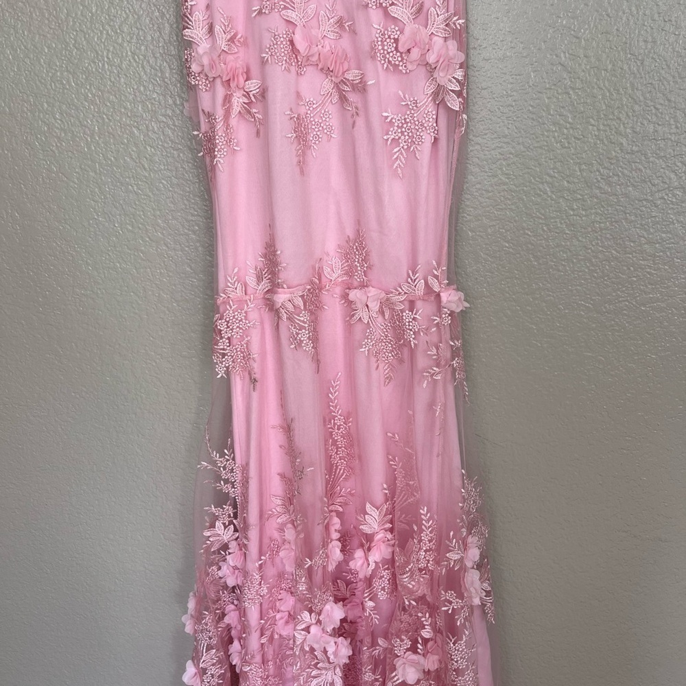 Radiant Expectations Pink Embroidered Floral Bustier Maxi Dress - Picture 9 of 10
